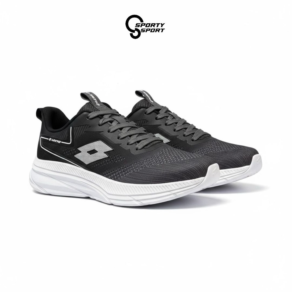 SEPATU LARI PRIA LOTTO ERASTE BLACK