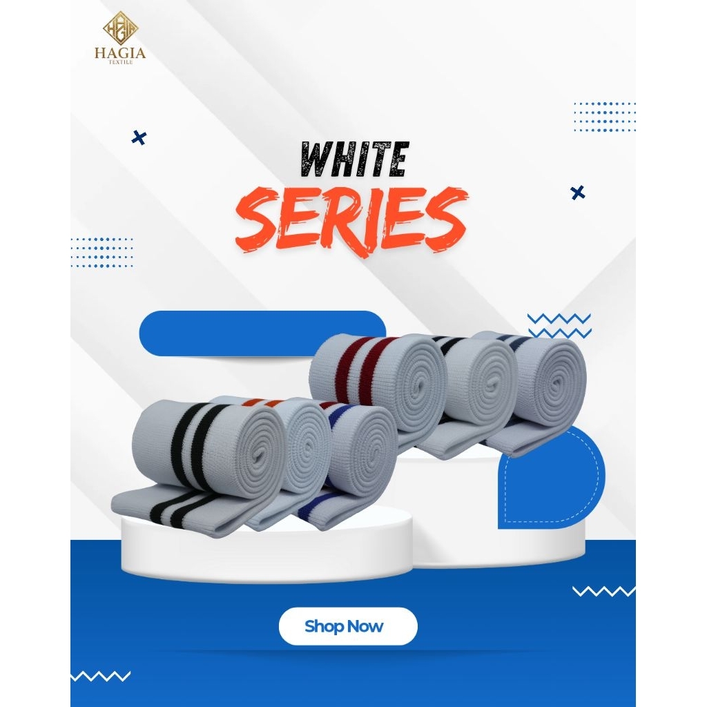 White Series Rib/Bur Jaket Elastis dan Tebal Polyester Rajut 1x1 Premium