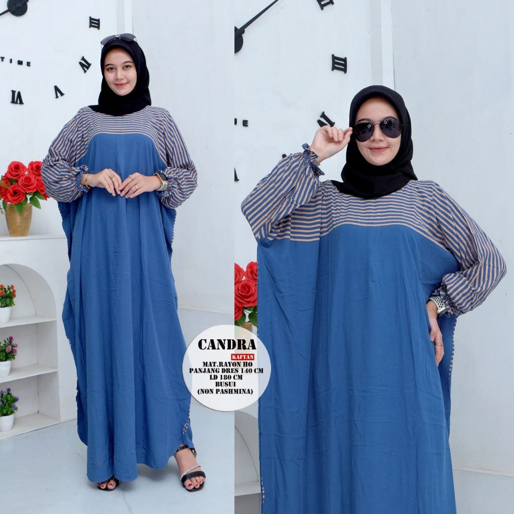 Grosir Gamis Kaftan Candra Terbaru 2025 Bahan Rayon Ld 180 Pb 140 Jumbo