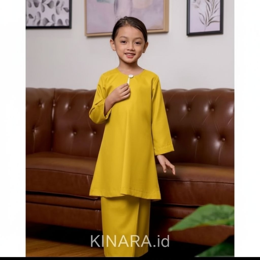 BAJU MELAYU ANAK PEREMPUAN, BAJU KURANG MELAYU ANAK, SERAGAM SEKOLA, DAN SERAGAM SANTRI