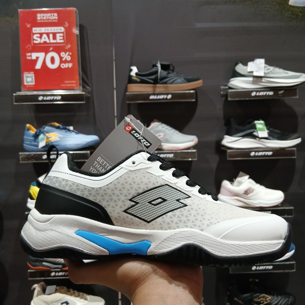 Lotto Enrico Navy / Etre White Black Tenis Sepatu Tennis Cowok Pria