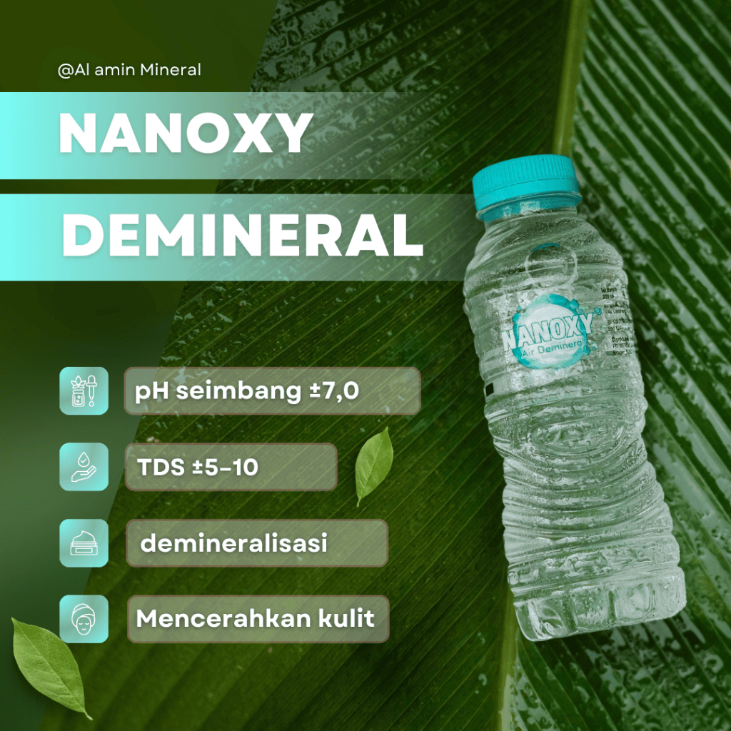 jual Air Mineral Murni Nanoxy pH Seimbang ±7.0 | TDS Rendah Bantu Sehatkan Tubuh & Cerahkan Kulit