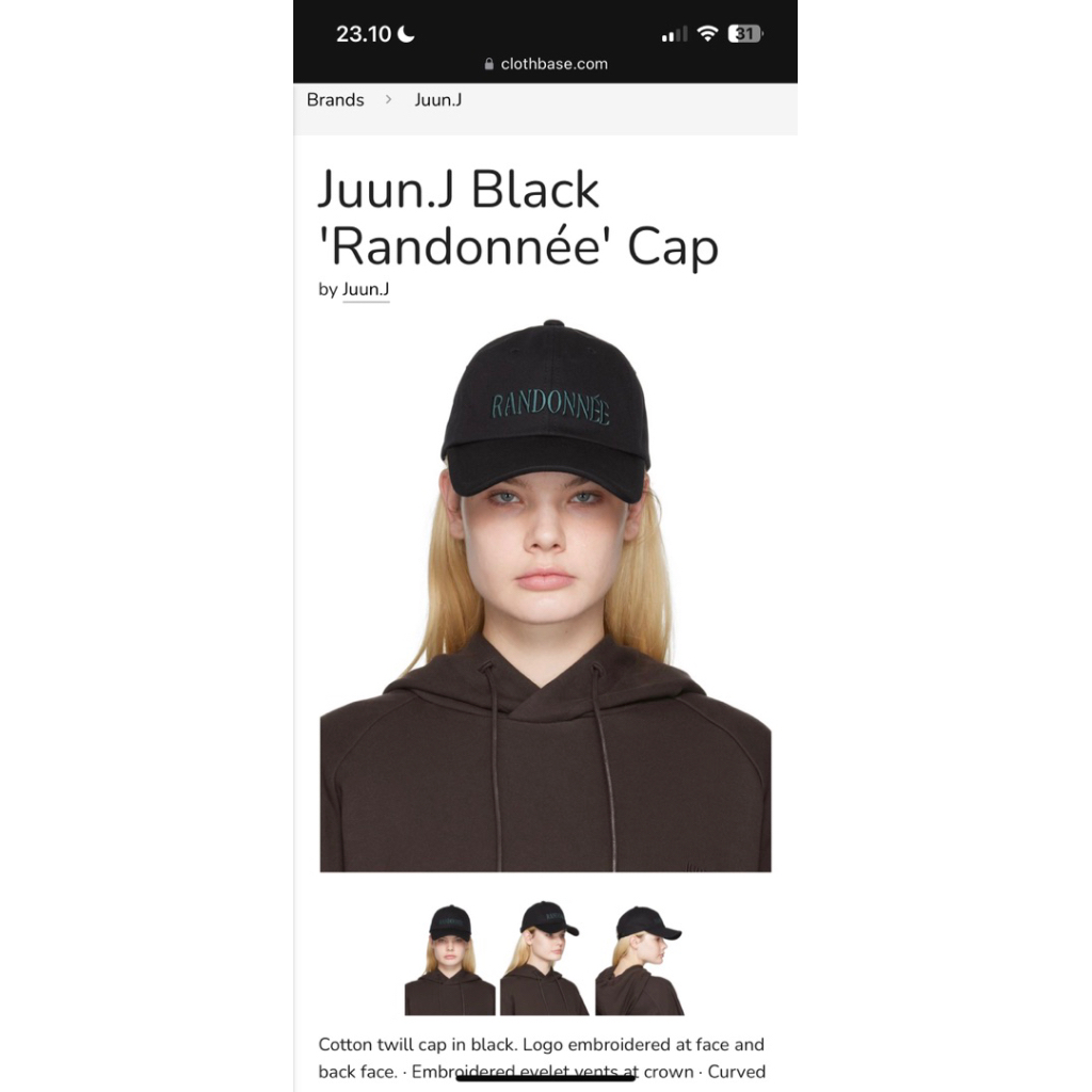 Juun j Randonne caps black