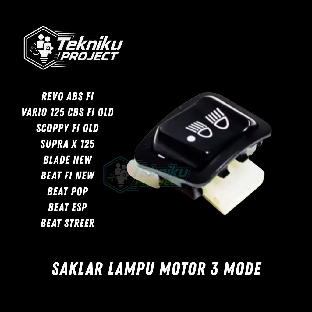 SAKLAR TOMBOL LAMPU MOTOR 3 MODE