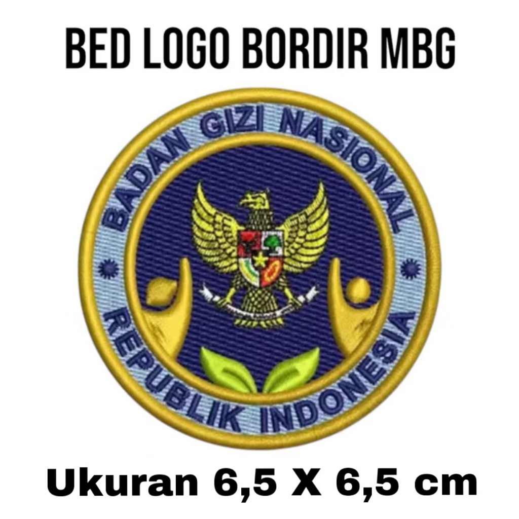 bed bordir logo MBG BGN BGRI kualitas terbaik dan murah