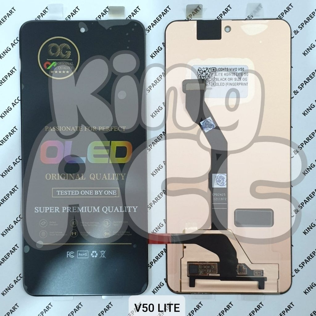 OG OLED LCD TOUCHSCREEN VIVO V50 LITE 4G 5G BLACK FINGERPRINT