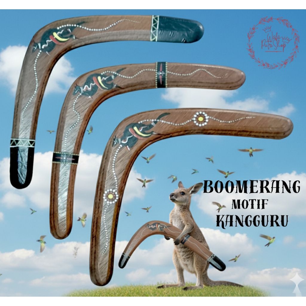 Boomerang model kangguru keren mainan jadul tradisional mainan olahraga anak dan dewasa viral
