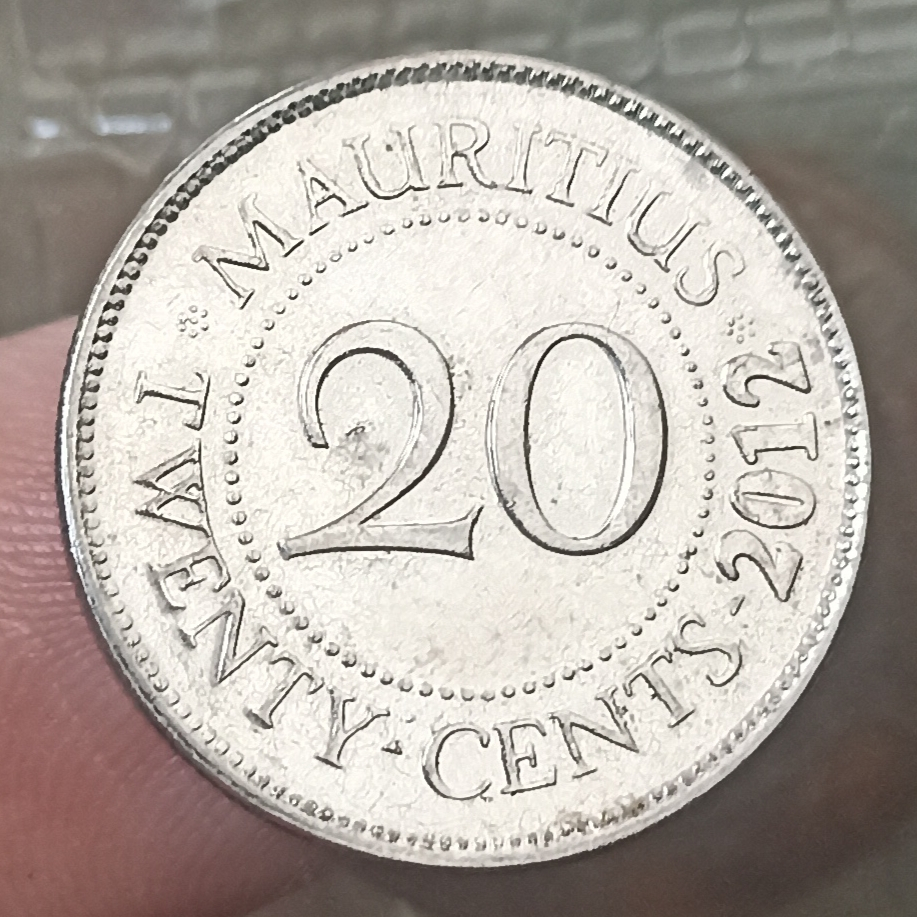 Koin Kuno Mauritius 20 Cents