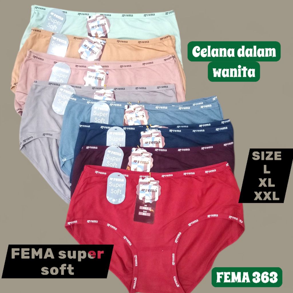 12 pcs GROSIR CELANA DALAM wanita fema 363