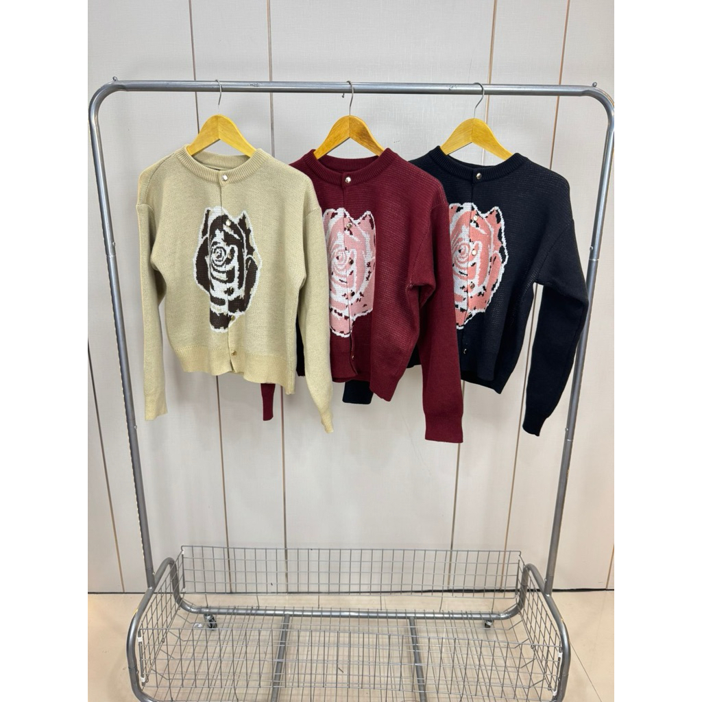 Rose Cardigan / Cardigan Rajut / Cardigan Rajut Premium
