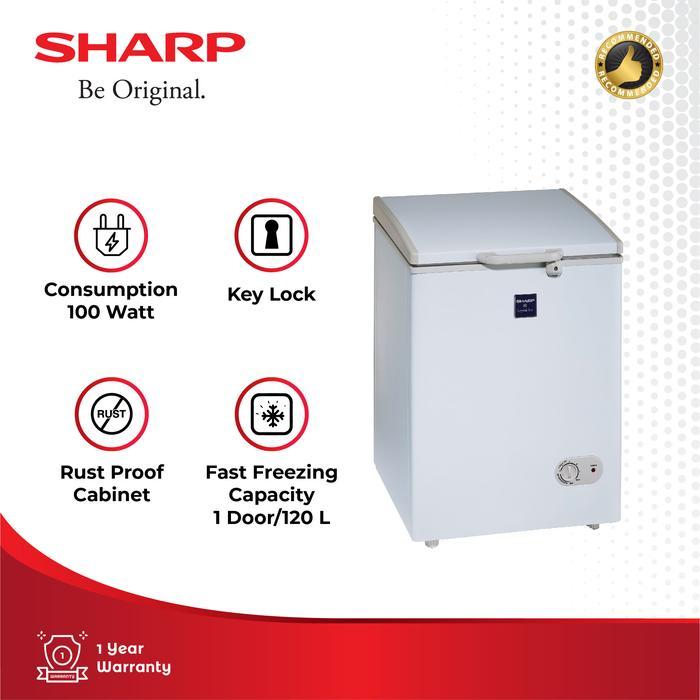 Chest Freezer SHARP FRV127 120 Liter 100 Watt Fast Freezing Dual Function