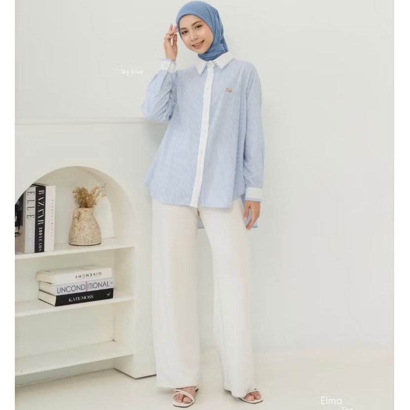 DYN - Elma Top DYN CLOTHINGLINE Atasan Wanita Katun Strip DYN BASIC