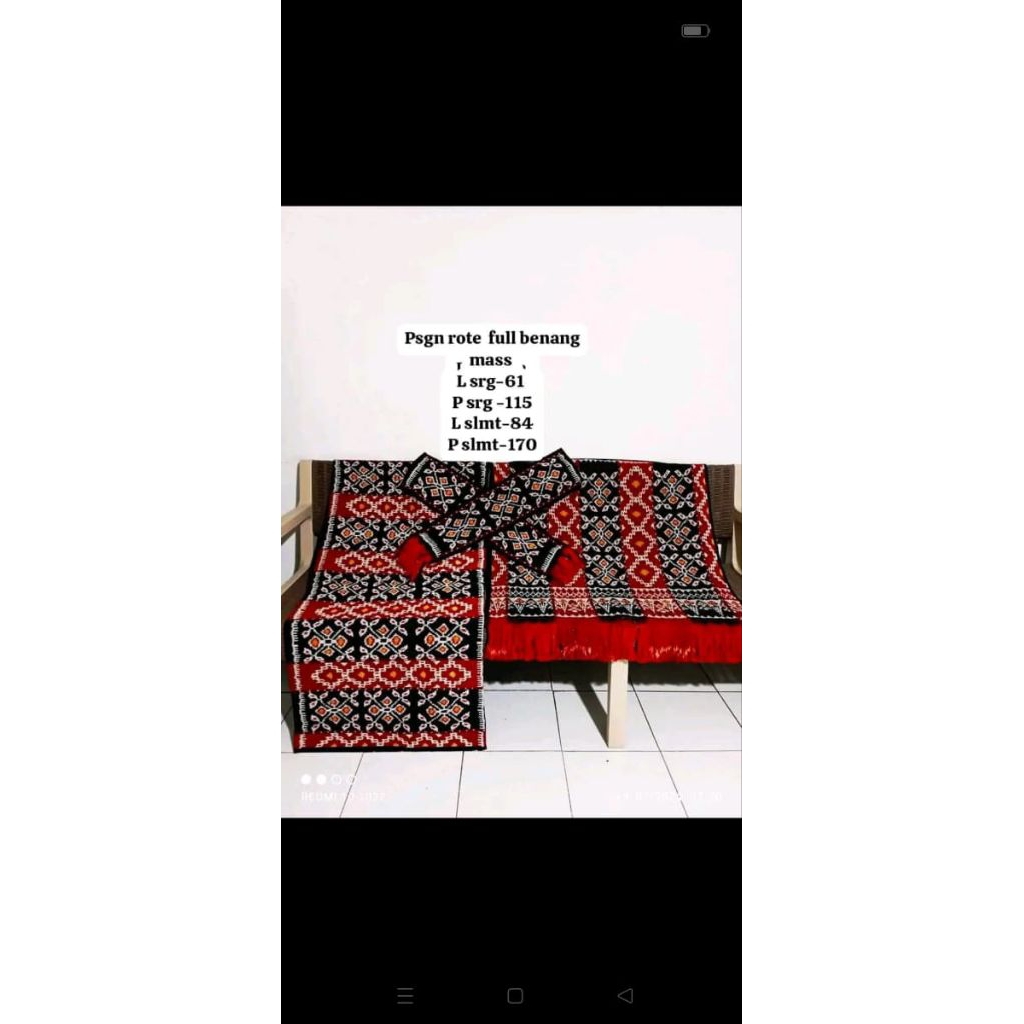 TENUN ROTE NTT / SARUNG ADAT TENUN ROTE PASANGAN WANITA PRIA