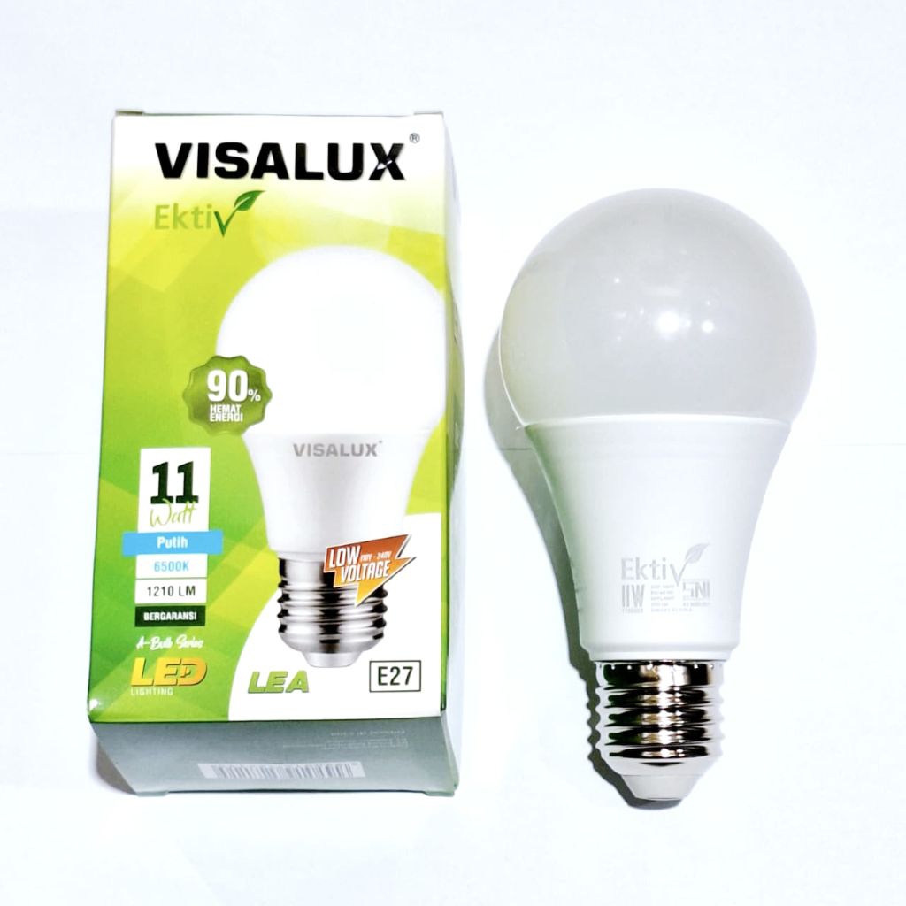 Satu Dus (100 biji) Lampu Led Visalux Ektiv A-Bulb 11W Visalux EKTIV LEA Super Terang