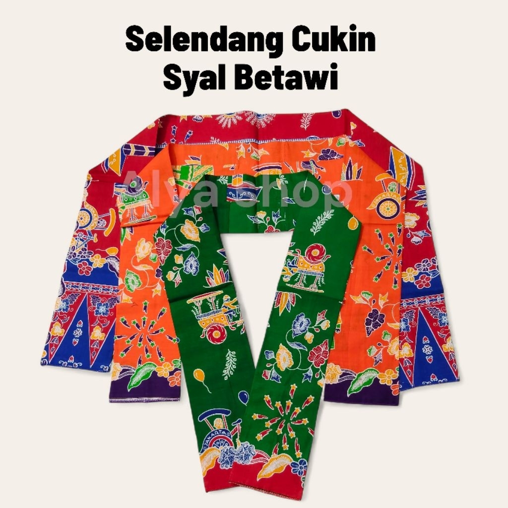Selendang Cukin Betawi | Syal pria Betawi