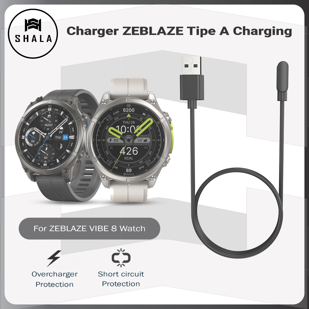 Kabel Charger ZEBLAZE VIBE 8 Smartwatch Tipe A Charging
