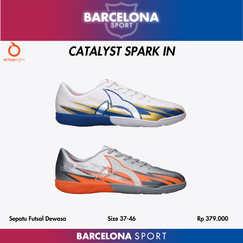 OrtusEight Spark IN - Sepatu Sepak Bola Ortus Dewasa size 37 38 39 40 41 42 43 44 45 46