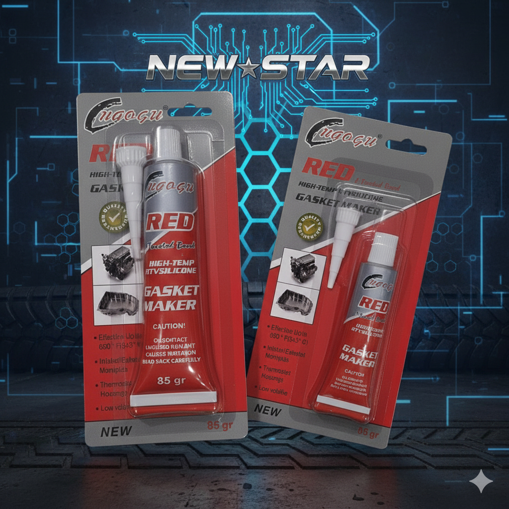 Lem Gasket Merah Red Silicone 35gr/85gr - Sealant Gasket Tahan Panas untuk Mesin, Knalpot, Motor