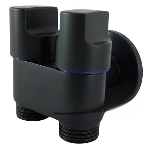 Toto - Stop Keran Kran Cabang 2 Double Outlet Jet Shower Closet Toilet Kamar Mandi Stainless Steel