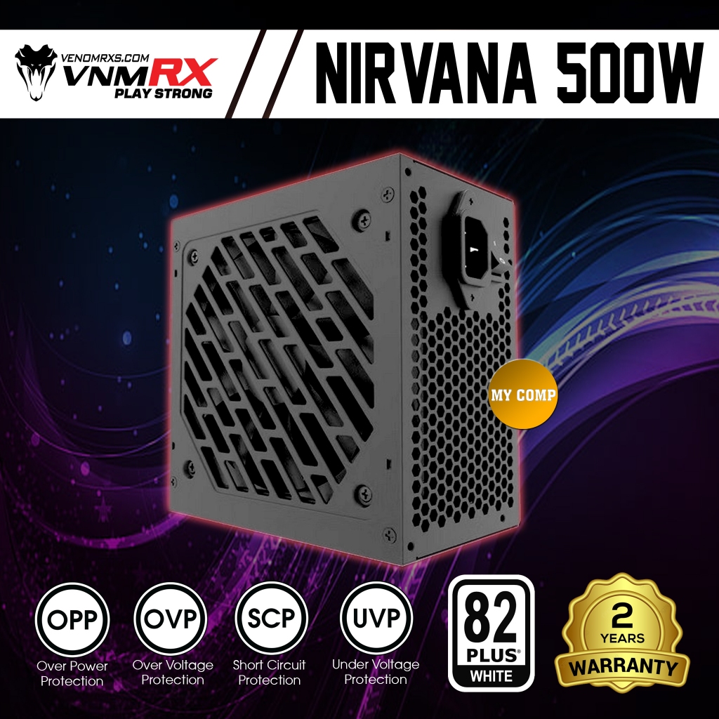 Power Supply VenomRX Nirvana 500W 82+ PSU 500 Watt Venom RX