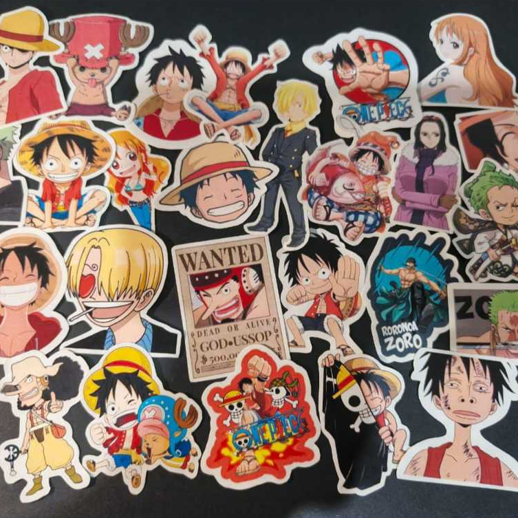 [50 BIJI] STICKER ONE PIECE GLOSSY / STIKER ANIME ONE PIECE / GLOSSY PREMIUM / STIKER ESTETIK / AEST