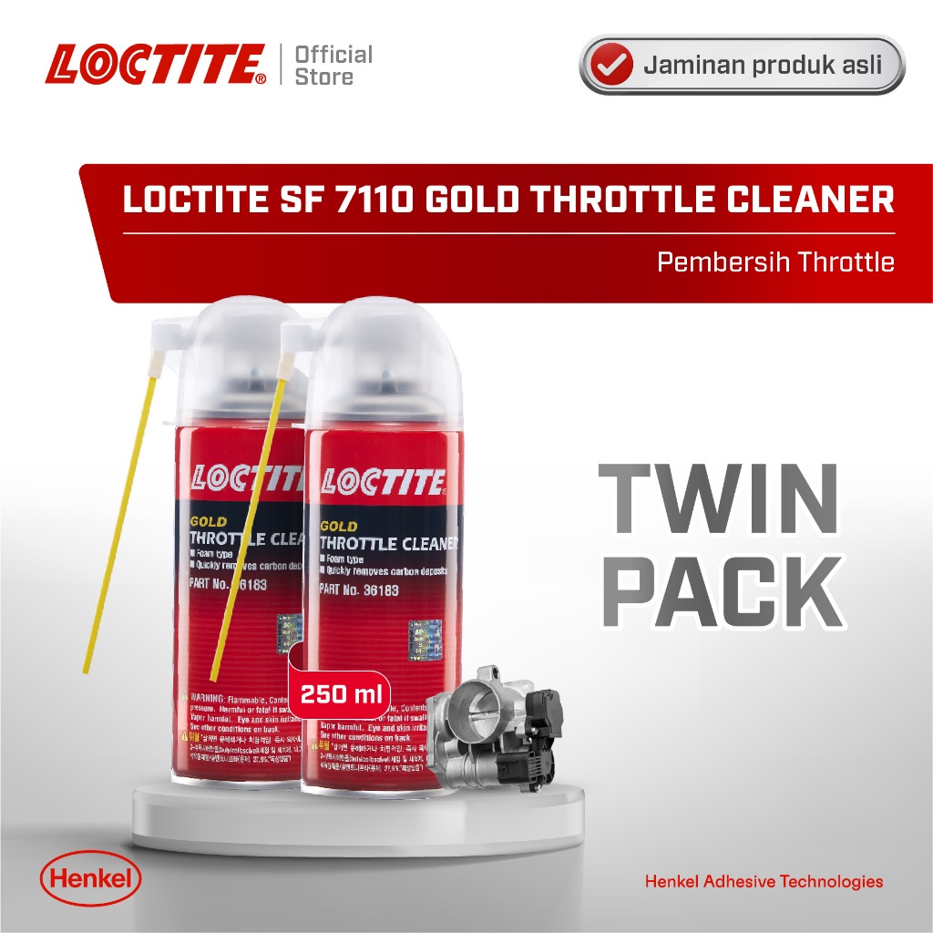 Henkel LOCTITE SF 7110 Gold Throttle Cleaner - 250 ml (Twin Pack)
