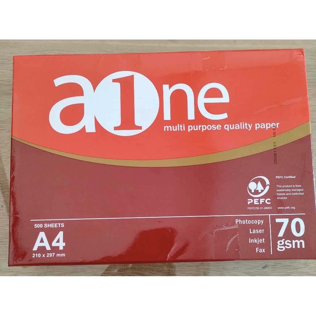 Kertas HVS A-ONE A4 70 Gram Putih - Kertas HVS Print Fotocopy Putih