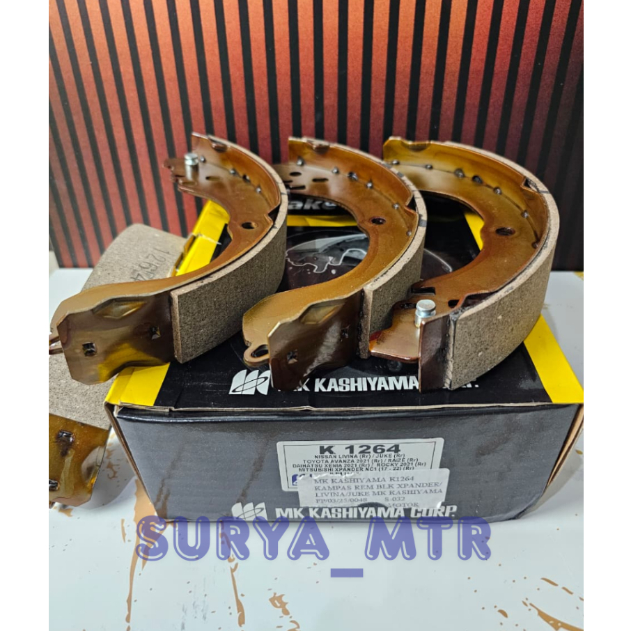 KAMPAS REM BELAKANG BRAKE SHOE NISSAN GRAND LIVINA JUKE XPANDER ( MK-1264 ) MK KASHIYAMA