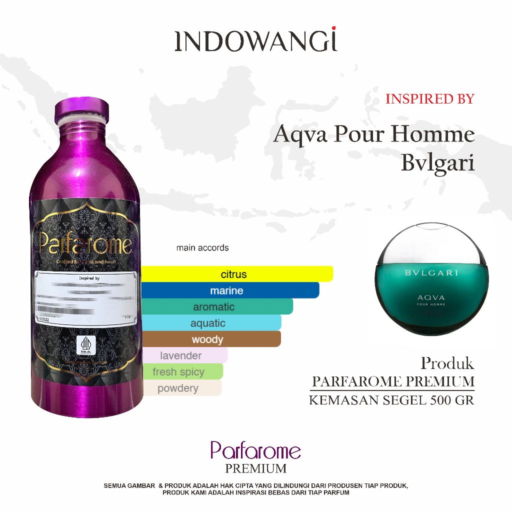 Bibit Parfum Aqua Pour Homme Produk Parfarome PREMIUM Segel 500gr