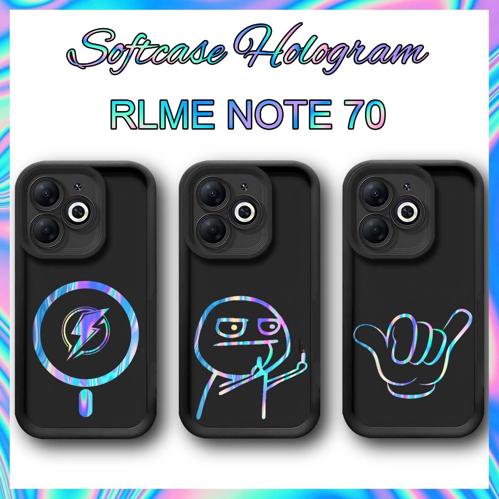 Case Hologram Realme Note 70 - Casing Realme Note 70 - Softcase Realme Note 70 - Slicon Realme Note 