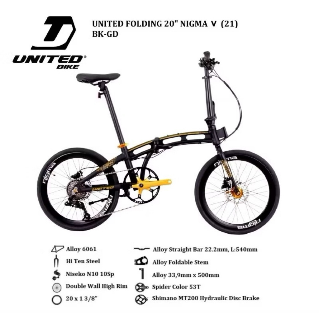 Sepeda Lipat Pacific United Nigma V 5 20 inch