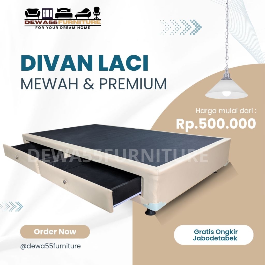 divan dipan  laci | ranjang kasur | box kasur | dasar spring bed atau kasur