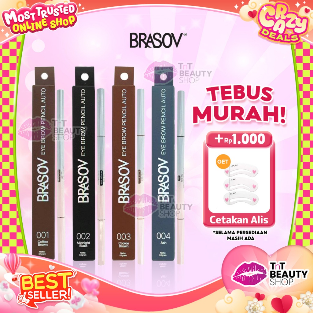BRASOV Eyebrow Auto Matic - Eye Brow Matic - Type B - Pensil Alis Putar | TnT Beauty Shop