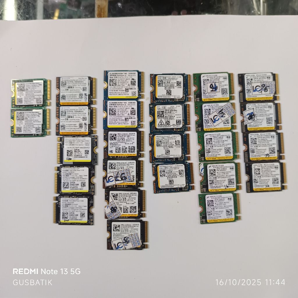ssd m.2 nvme 512GB 512 GB 2240 Gen4 x4 Gen 4 micron samsung pm9b1 wd pc sn5000s phison kioxia second