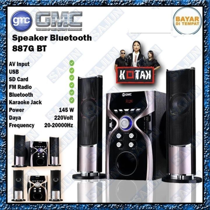 Speaker Aktif GMC 887G Multimedia 2.1 Bluetooth / Speaker Aktif GMC Bluetooth Super Bass