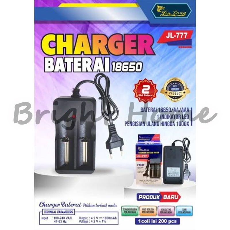 JIN LONG JINLONG JL-777 JL777 Charger Baterai 18650 2 Slot