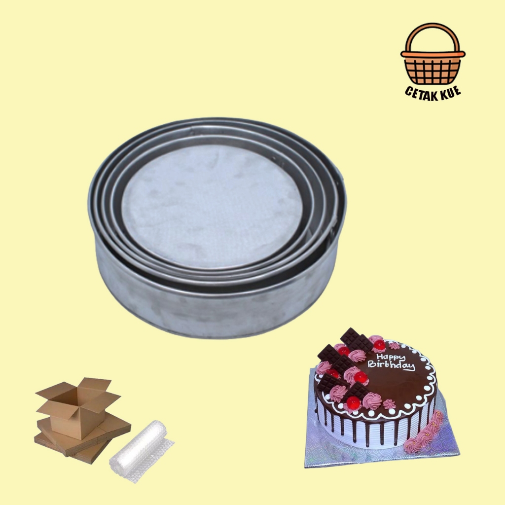 LOYANG CETAKAN KUE ROTI COKLAT BROWNIES KUKUS BENTUK BUNDAR BULAT BESAR