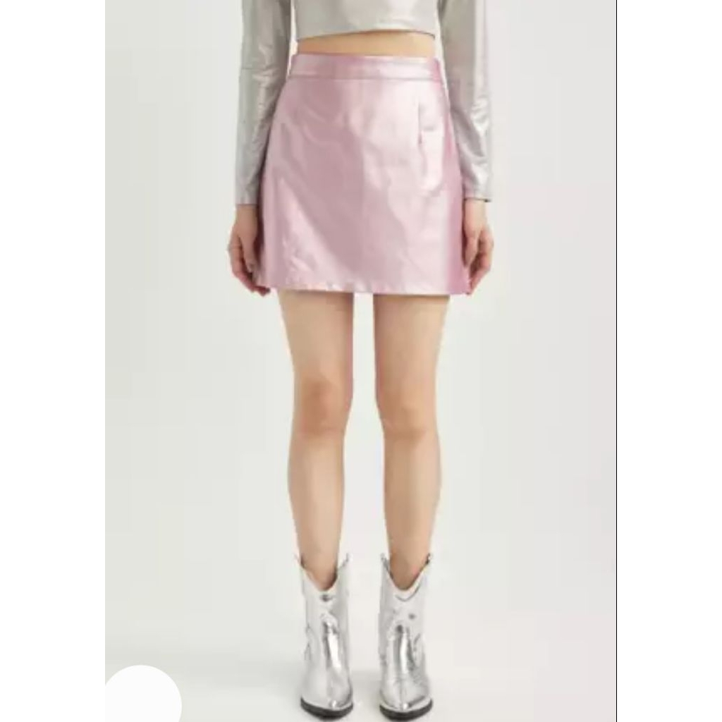 ROK SATIN UNGU PRELOVED NO RETUR