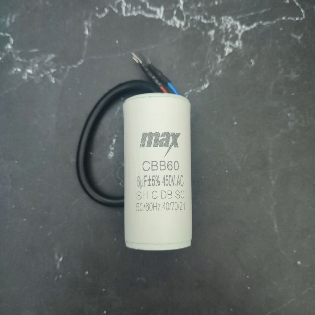 Elco Kapasitor Bulat 6uf 450V Mesin Cuci