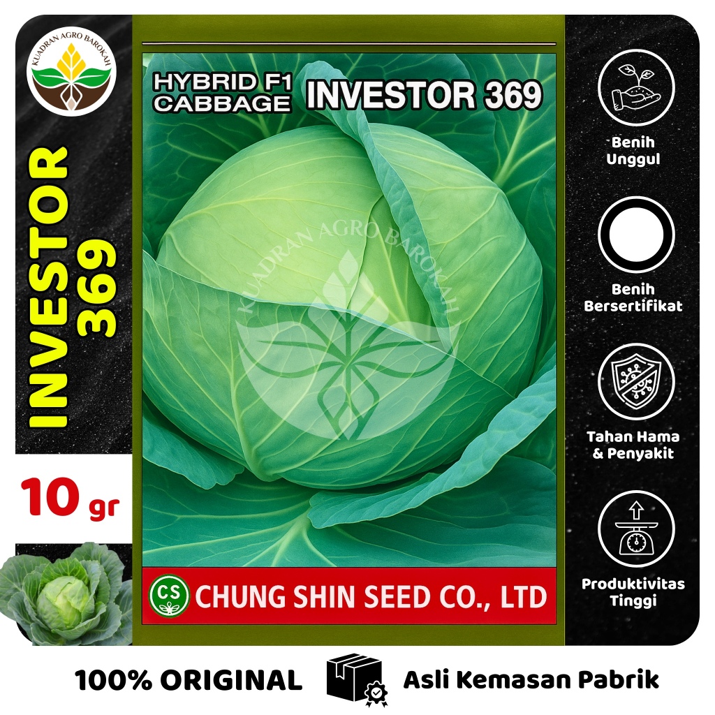 Benih Kubis INVESTOR 369 10 gr