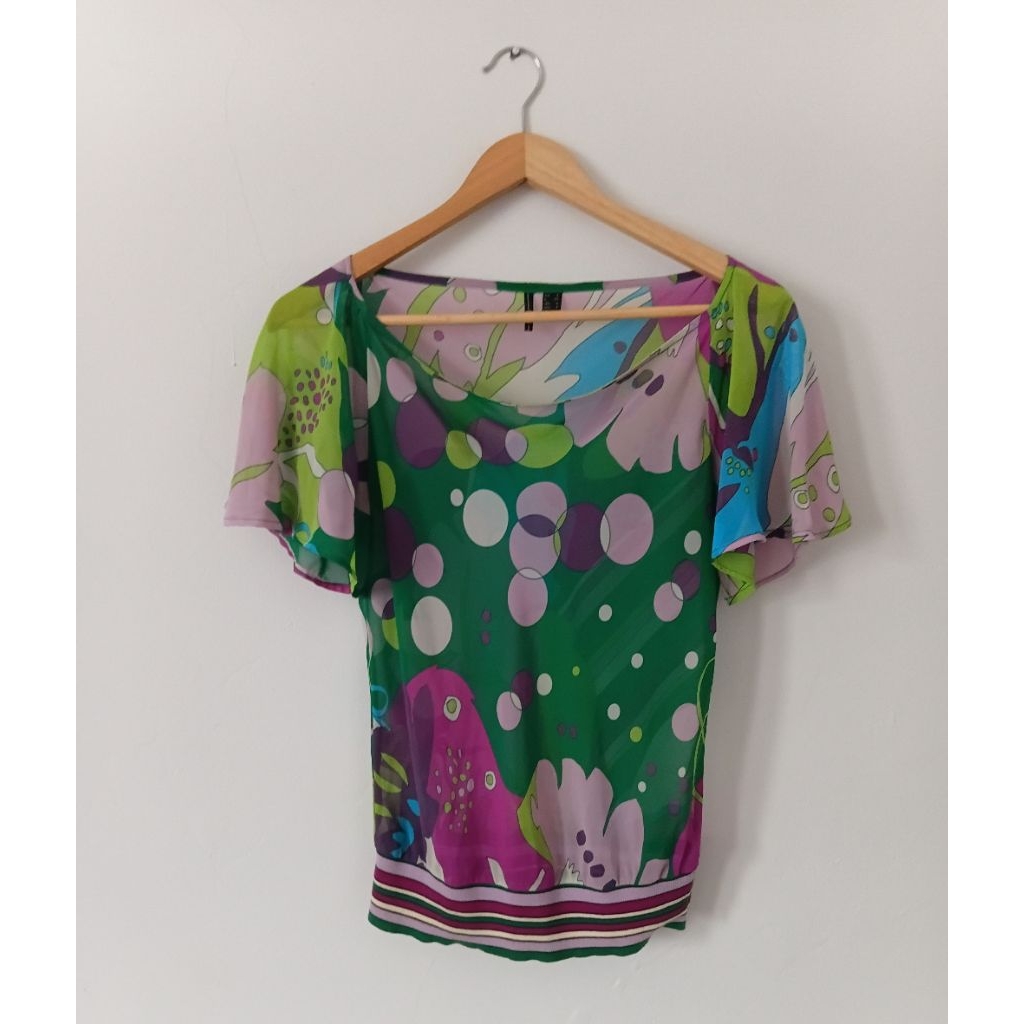 MNG Women Floral Chiffon Blouse