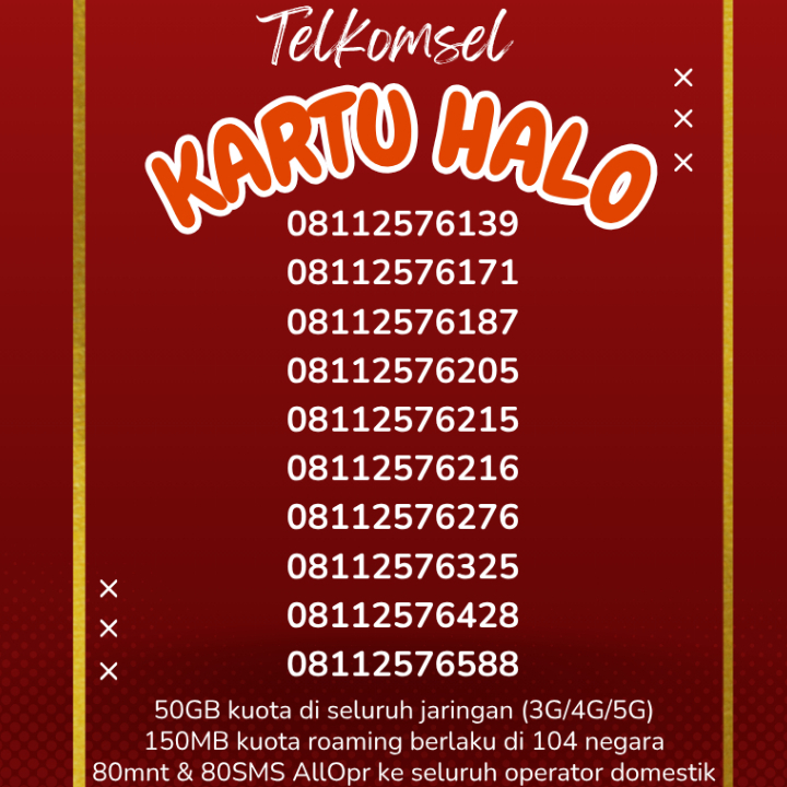 KUOTA 50GB  TELKOMSEL NOMOR CANTIK 11 DIGIT NOMOR LANGKA, NOMOR CANTIK, TELKOMSEL (10)