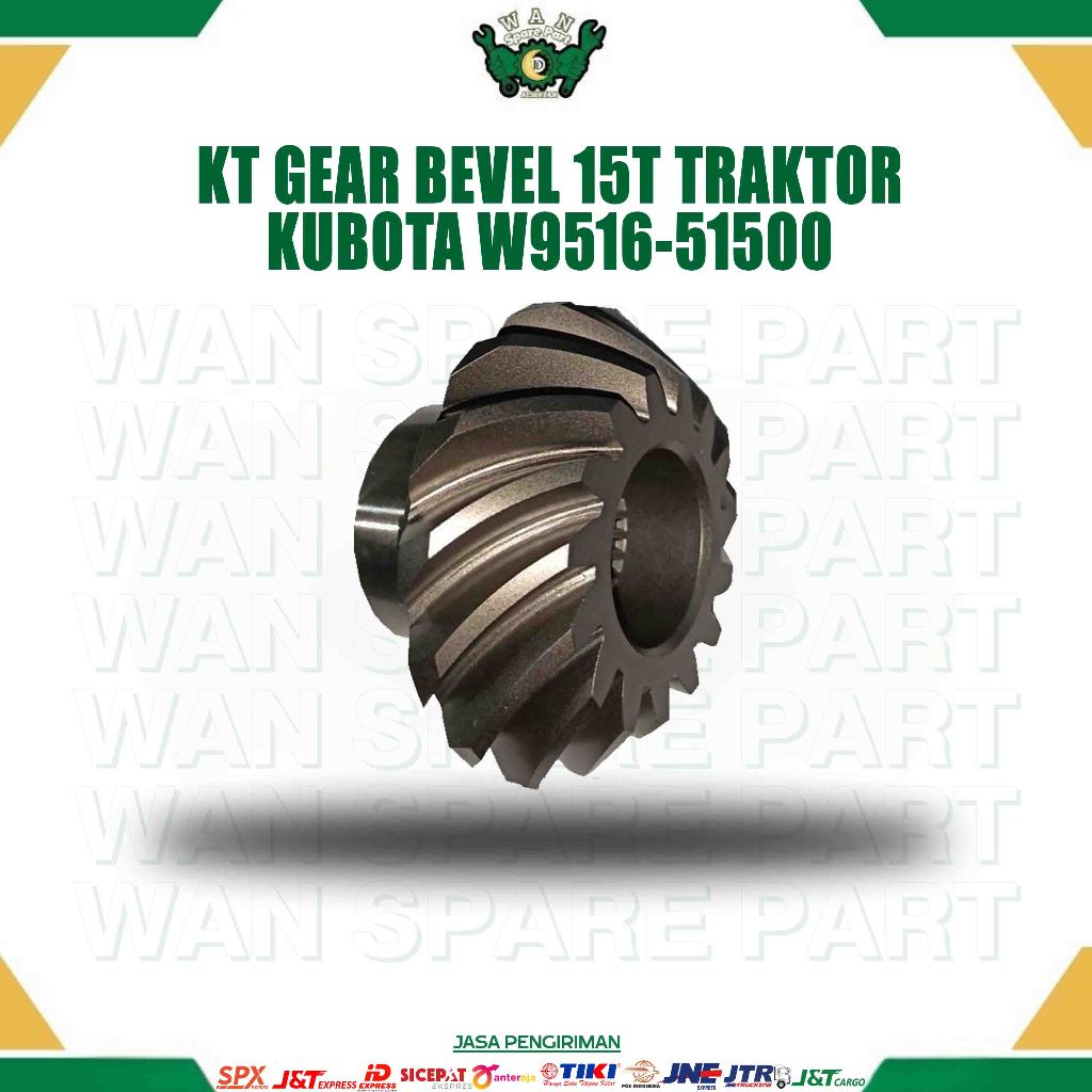 KT GEAR BEVEL 15T TRAKTOR KUBOTA W9516-51500 FOR TRAKTOR HARVESTER WAN SPAREPART