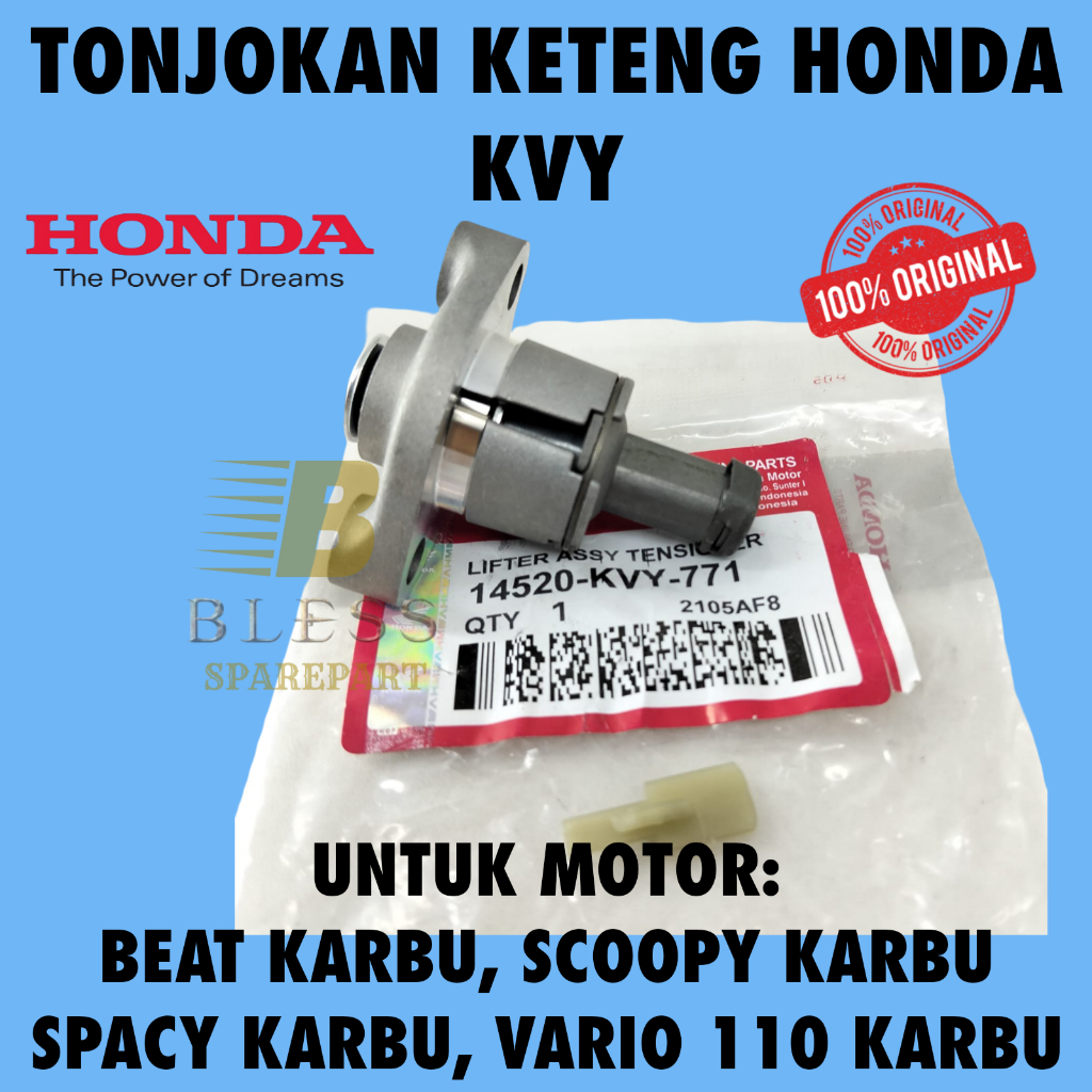 TONJOKAN KETENG SETELAN TENSIONER KODE KVY HONDA ORI Beat karbu,Scoopy karbu,Spacy karbu ORI 100%