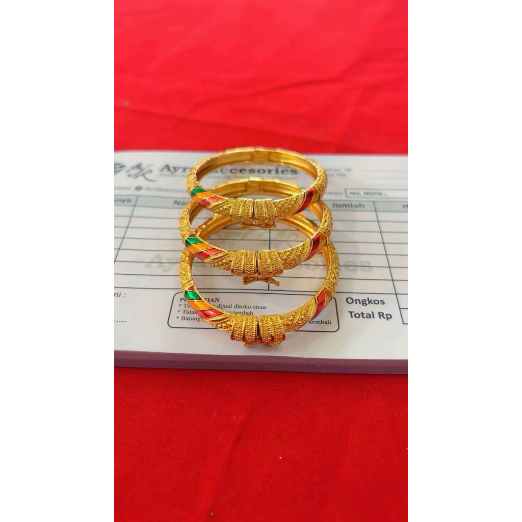 Ayrahaccesories gelang keroncong Dubai bahan lapisan emas