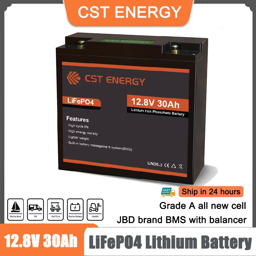Baterai Lifepo4 12v 30Ah/50Ah/100Ah Lithium Baterai, CST ENERGY Lifepo4 Battery Rechargeable Solar B
