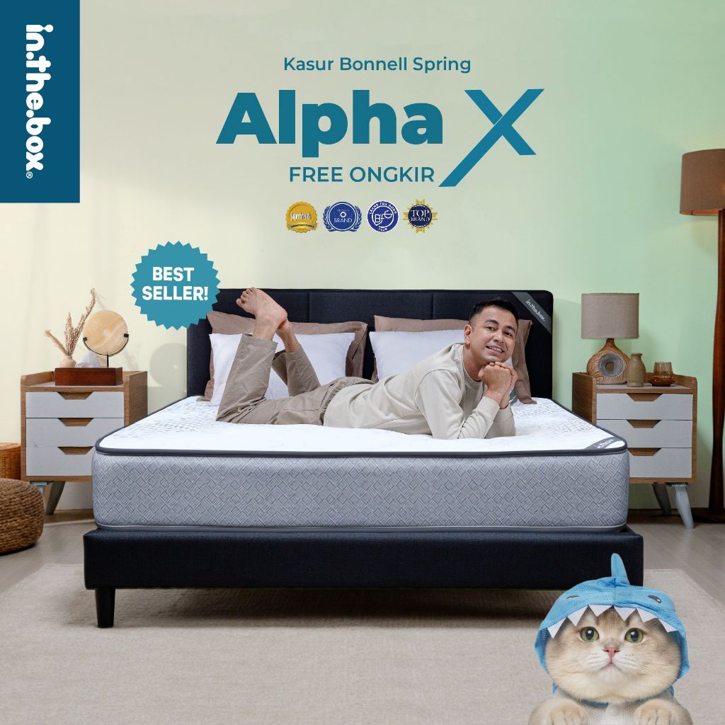 INTHEBOX ALPHA X - Kasur Springbed - FREE Bantal - Ukuran kasur 90x200, 100x200, 120x200, 140x200, 1