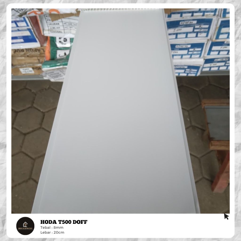Plafon Pvc Putih Doff Hoda T500 (PERLEMBAR)