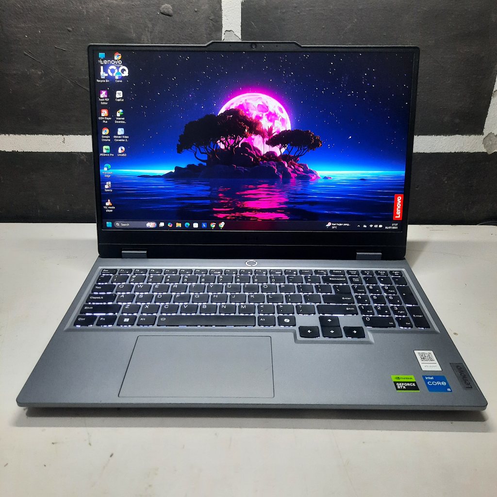 LAPTOP GAMING SECOND LENOVO LOQ I5-12th 8 512 ft RTX 3050
