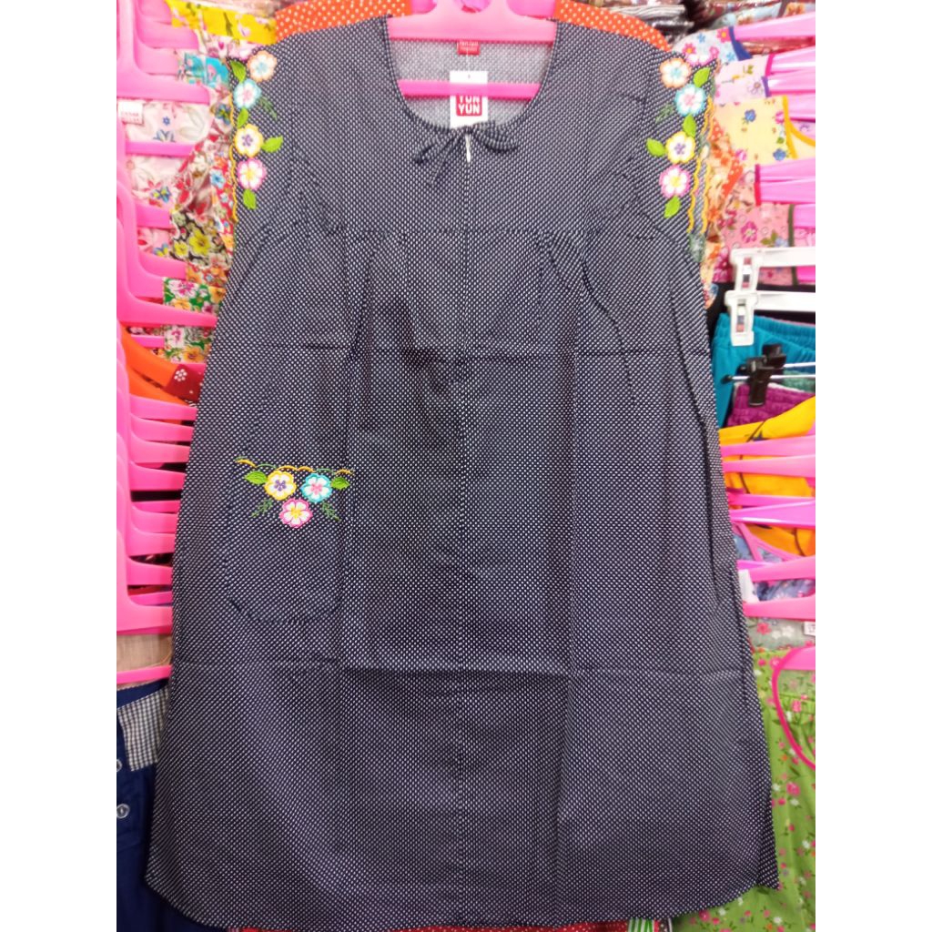 Daster Bordir Lengan Semi Bahan Katun Sabata Jepang merk YUNYUN Yun Yun Busui Bumil Cantik Malang Ma